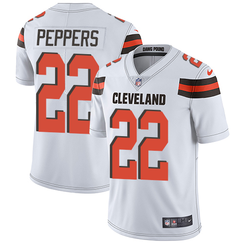 Nike Browns #22 Jabrill Peppers White Youth Stitched NFL Vapor Untouchable Limited Jersey
